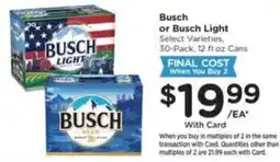 Pick'n Save Busch or Busch Light offer