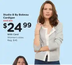 Kroger Studio B By Bobeau Cardigan offer
