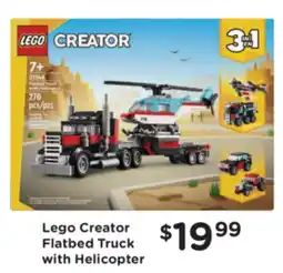 Kroger Lego Creator Flatbed Truck with Helicopter offer
