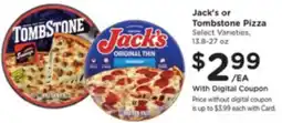 Pick'n Save Jack's or Tombstone pizza offer