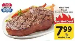 Albertsons New York Steak offer