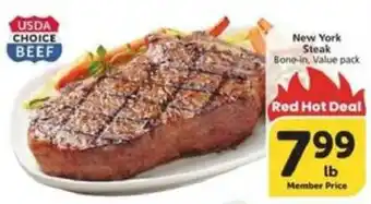 Albertsons New York Steak offer