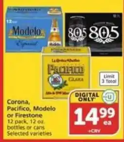 Albertsons Corona, Pacifico, Modelo or Firestone offer