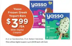 Pick'n Save Yasso Frozen Greek Yogurt Bars offer