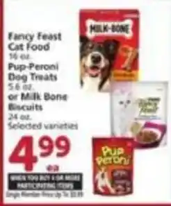 Albertsons Fancy Feast Cat Food or Milk Bone Biscuits offer