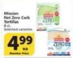 Albertsons Mission Net Zero Carb Tortillas offer