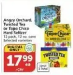 Albertsons Angry Orchard Twisted Tea or Topo Chico Hard Seltzer offer