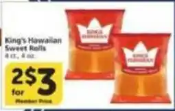 Albertsons King's Hawaiian Sweet Rolls offer