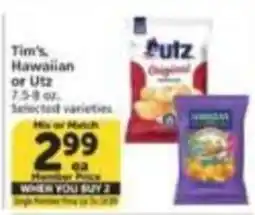 Albertsons Tim's Hawaiian or Utz offer