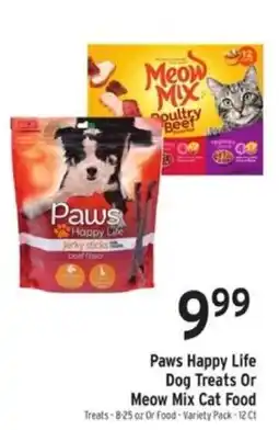 Brookshire's Paws Happy Life Dog Treats Or Meow Mix Cat Food offer