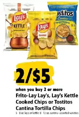 Festival Foods Frito-Lay Lay's or Tostitos Cantina Tortilla Chips offer