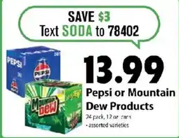 Festival Foods Pepsi or Mountain Dew Products offer