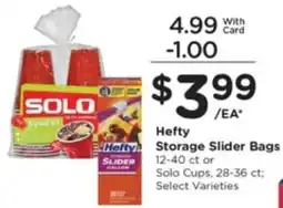 Pick'n Save Hefty storage slider bags offer