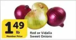 Albertsons Red or Vidalia Sweet Onions offer