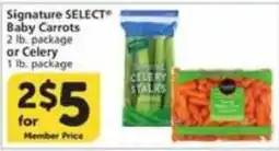 Albertsons Signature Select baby carrots or celery offer