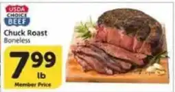 Albertsons Usda choice beef chuck roast boneless offer