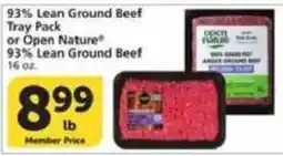 Albertsons Open Nature 93% Lean Ground Beef offer