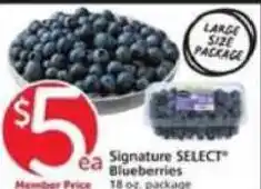 Albertsons Signature Select Blueberries offer