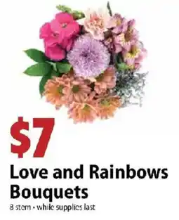 Festival Foods Love and Rainbows Bouquets offer