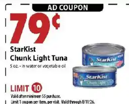 Festival Foods Starkist chunk light tuna offer