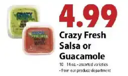 Festival Foods Crazy Fresh Salsa or Guacamole offer
