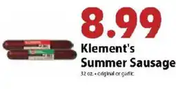 Festival Foods Klement's Summer Sausage offer