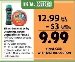 Festival Foods Tide or Downy Laundry Detergents offer