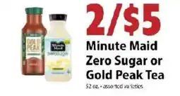 Festival Foods Minute Maid Zero Sugar or Gold Peak Tea offer