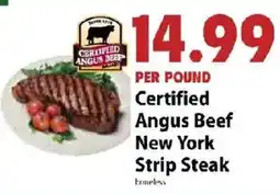 Festival Foods Certified Angus Beef New York Strip Steak offer
