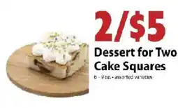 Festival Foods Dessert for Two Cake Squares offer