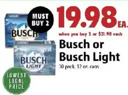 Festival Foods Busch or Busch Light offer