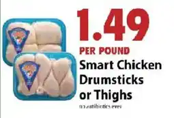 Festival Foods Smart Chicken Drumsticks or Thighs offer