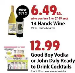 Festival Foods 14 Hands Wine offer