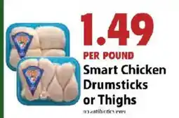 Festival Foods Smart Chicken Drumsticks or Thighs offer
