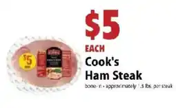 Festival Foods Cook's Ham Steak offer