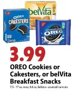 Festival Foods Oreo Cookies or Cakesters, or belVita Breakfast Snacks offer