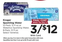 Pick'n Save Kroger Sparkling Water offer