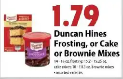 Festival Foods Duncan Hines Frosting or Cake or Brownie Mixes offer