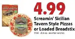 Festival Foods Screamn' Sicilian Tavern Style Pizzas or Loaded Breadstix offer