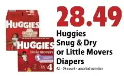 Festival Foods Huggies Snug & Dry or Little Movers Diapers offer