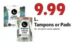 Festival Foods L tampons or pads offer
