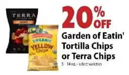 Festival Foods Garden of Eat'n Tortilla Chips or Terra Chips offer