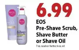 Festival Foods Eos pre-shave scrub, shave butter or shave oil offer