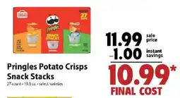 Festival Foods Pringles potato crisps snack stacks offer