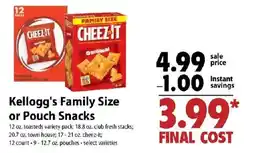 Festival Foods Kellogg's Family Size or Pouch Snacks offer