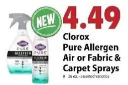 Festival Foods Clorox Pure Allergen Air or Fabric & Carpet Sprays offer