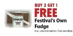Festival Foods Festival's Own Fudge offer