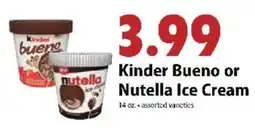 Festival Foods Kinder Bueno or Nutella Ice Cream offer