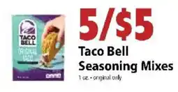 Festival Foods Taco Bell Seasoning Mixes offer
