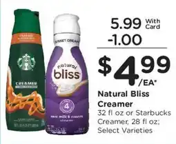 Kroger Natural Bliss Creamer offer